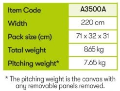 Quest Falcon Inflatable Air 220 Porch Awning A3500A -Camping Haven Shop a3500a 10 midsize 1