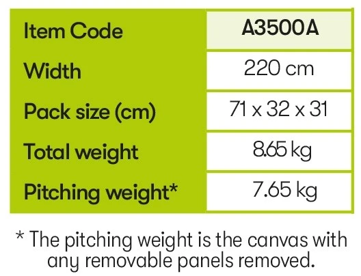 Quest Falcon Inflatable Air 220 Porch Awning A3500A 8 Quest Falcon Inflatable Air 220 Porch Awning A3500A - Image 6