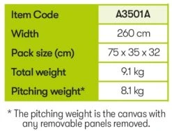 Quest Falcon Air 260 Porch Awning A3501A -Camping Haven Shop a3501a 10 midsize