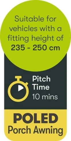 Quest Falcon 390 Poled Porch Awning A3503GY -Camping Haven Shop a3503 9 midsize