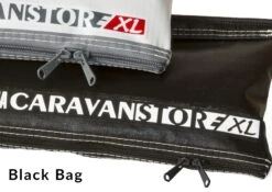 Fiamma Caravanstore XL Lightweight Awning Royal Grey Sizes 310,360 (Black Outer Bag) -Camping Haven Shop black bag 1