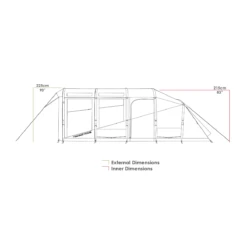 INDOOR SHOW MODEL Zempire Evo TXL V2 6 Person Inflatable Tent 2022 ZE-0197001-002 -Camping Haven Shop evo txl v2 0197001 002 web simplified profiles ss22 1 1