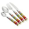 Flamefield Stripe 16 Piece Stainless Steel Cutlery Set -Camping Haven Shop flamefield16pcstripescutleryset