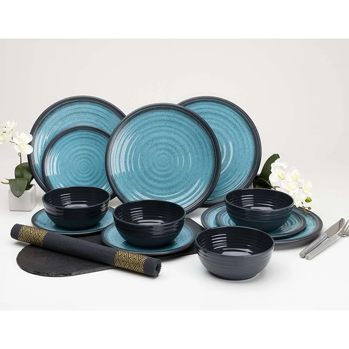 Flamefield Granite Aqua 12pc Melamine Essentials Set GG0112 3 Flamefield Granite Aqua 12pc Melamine Essentials Set GG0112