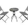 Gardenwize 3 Piece Garden Balcony Bistro Set With 2 Folding Chairs & 50cm Table GW346 -Camping Haven Shop gw346 prod rgb72
