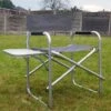 Leisurewize Directors Chair With Side Table - Grey LW647 -Camping Haven Shop image 1 3