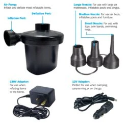 Streetwize Electric Air Pump 240/12 Volt SWAP -Camping Haven Shop image 4