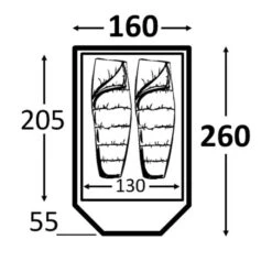 Kampa Brighton 2 BLUE -Camping Haven Shop kampabrighton2fp compressor 1