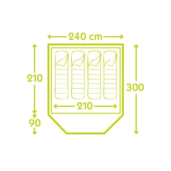 Kampa Brighton 4 CT3324 9120000238 Grey 4 Kampa Brighton 4 CT3324 9120000238 Grey - Image 2