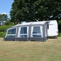 Dometic Grande AIR All-Season Extension Left Hand 9120001141 2022 9 Dometic Grande AIR All-Season Extension Left Hand 9120001141 2022 -Camping Haven Shop kampagrandeallseasonextensionleftoutside compressor 1 2