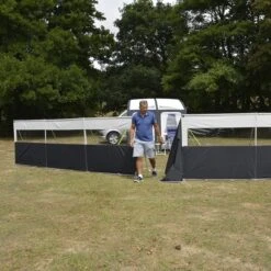 Kampa Dometic Pro Windbreak Door Panel WB0003 9120000358 -Camping Haven Shop kampaprowindbreakwithdooropen compressor 1 1