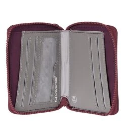 Lifeventure RFiD Bi-Fold Wallet 68276 Aubergine -Camping Haven Shop lifeventure68276 rfid bi fold wallet aubergineunfolded
