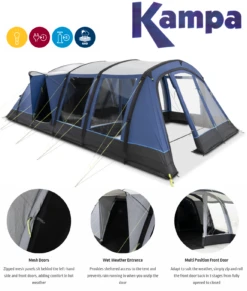 Kampa Croyde 6 AIR Package With Carpet And Groundsheet 9120001252