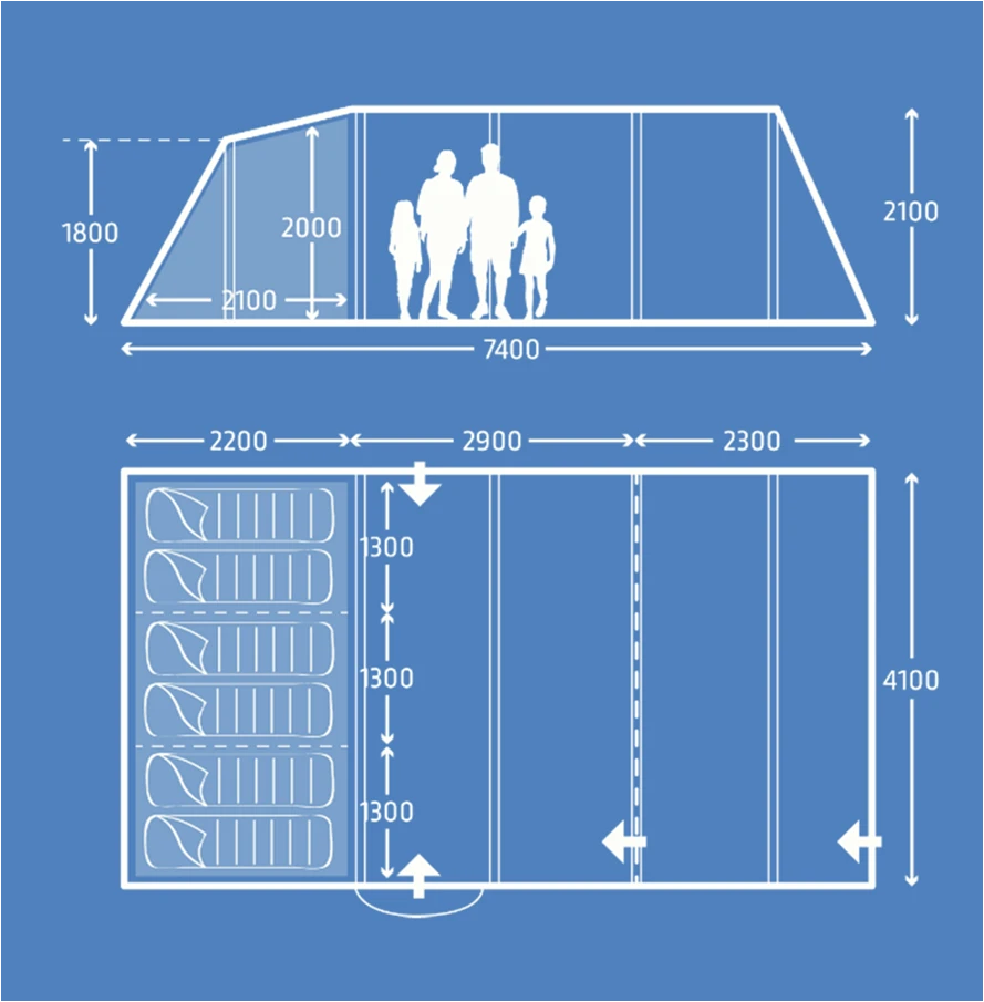 Kampa Croyde 6 AIR 9120001252 4 Kampa Croyde 6 AIR 9120001252 - Image 2