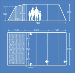Kampa Croyde 6 AIR POLYCOTTON Package With Carpet And Groundsheet -Camping Haven Shop s l500 1 41 1 2
