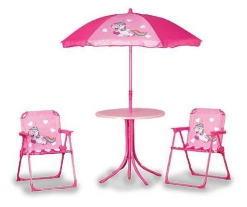 Quest Children's Kids Childs Unicorn Table Parasol & 2 Folding Chair Garden Set SP2024 3 Quest Children's Kids Childs Unicorn Table Parasol & 2 Folding Chair Garden Set SP2024