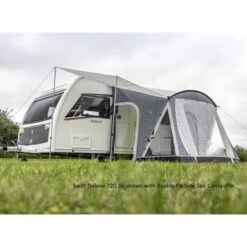 Sunncamp Swift Deluxe 220 SC SF2067 -Camping Haven Shop sunncampswift220sc sf2067sidecanopy compressor 1